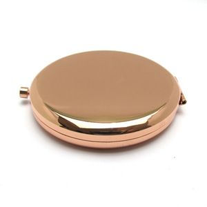 2023 Rose Gold Portable Round Folded Compact <strong>Mirrors</strong> Silver <strong>Pocket</strong> <strong>Mirror</strong> Making up for Personalized Gift - Product Image 4