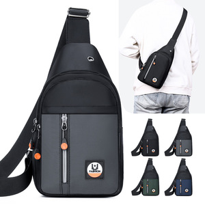 Men's Chest Bag Multi Functional Oxford Cloth Crossbody Bag For Everyday Outings Sports Cycling Gray Black Green Blue - Product Image 1