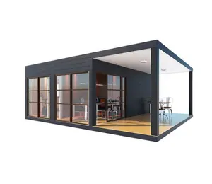 Manufactured Prefab House Cheap Portable Mobile Steel Container Home glass office building