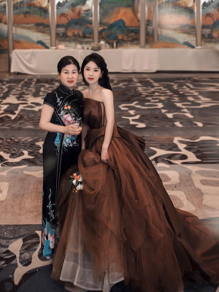 maid of honor dresses plus size brown for weddings