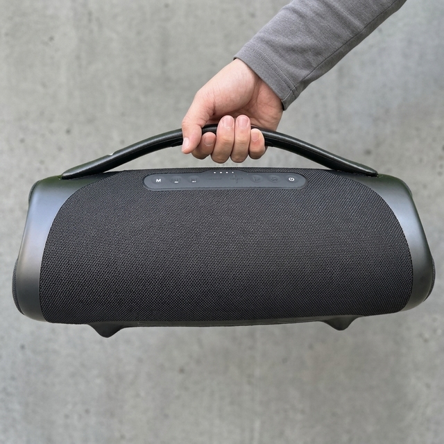 Factory OEM 160 Watt Black Fabric Cover Boombox Wireless Portable Speaker Handheld Stereo Bass Speaker for Camping Party Beach
