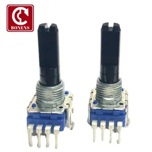 11Mm Kunststof As Met Busing Met Draad Verticale H 12.5Mm Met Borgpennen Enkele Roterende Potentiometer