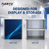 Comptoir pliable TIANYU pour salon professionnel, bureau pliant en aluminium, présentoir portable, étagère de rangement, mobilier pour événements et branding