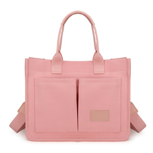 แฟชั่นใหม่กระเป๋าสตรีกระเป๋าผ้าใบย้อนยุคกระเป๋าสะพายไหล่เดียวกระเป๋าโท้ทออลอินวันกระเป๋าถือลำลองน้ำหนักเบาป้องกันรอยขีดข่วน - Product Image 2