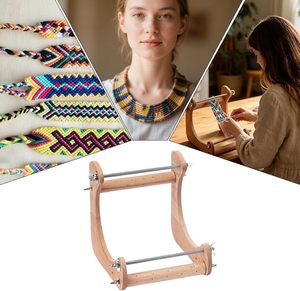 Support ergonomique réglable en <span class=keywords><strong>bois</strong></span> pour <span class=keywords><strong>métier</strong></span> <span class=keywords><strong>à</strong></span> perler, conception lisse pour la création de bijoux, la fabrication de bracelets, le tissage et les loisirs créatifs <span class=keywords><strong>à</strong></span> domicile - Product Image 5