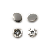 Nouveau bouton-pression en alliage de zinc doré personnalisé avec logo de marque pour thobe