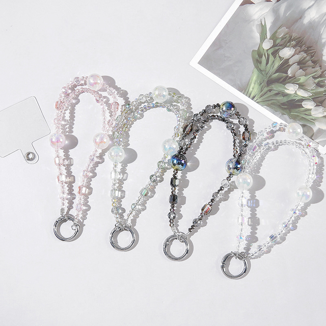 Fashionable Portable Durable Mobile Phone Chain Constellation High-end Handmade Crystal Artwork Glass Lanyard 15cm Short