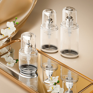 Distributeur de produits de toilette de voyage, flacon pompe portable pour shampoing et gel douche, flacon transparent pour lotion cosmétique, pratique - Product Image 4