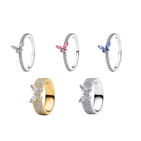 FUAMAY 2025 Desain Fashion Terbaru Cincin Perak 925 Berlapis Zirkon Emas Lapis Emas dengan Hiasan Salib Geometris, Hadiah Pesta Pernikahan Unisex