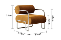 Fauteuil individuel de bureau moderne Bauhaus, design du Moyen Âge, pour réception d'hôtel, bar, balcon, salon, appartement