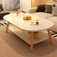 Table basse de salon moderne et simple avec rangement pour petit appartement, chambre à coucher, chambre de location, ou balcon