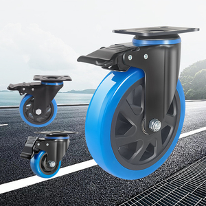 Industriële Zwenkwielen Rueda De Pvc 4Inch Swivel Pu Caster Wielen 100Mm Zware Zwenkwielen - Product Image 1