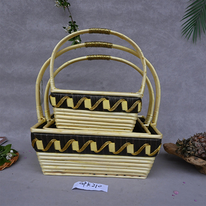 Panier de pique-nique en osier 2024 HOT, panier à fruits, cadeau, fleurs, tissé à la main, mariage, fille, logo personnalisé, européen GP - Product Image 4