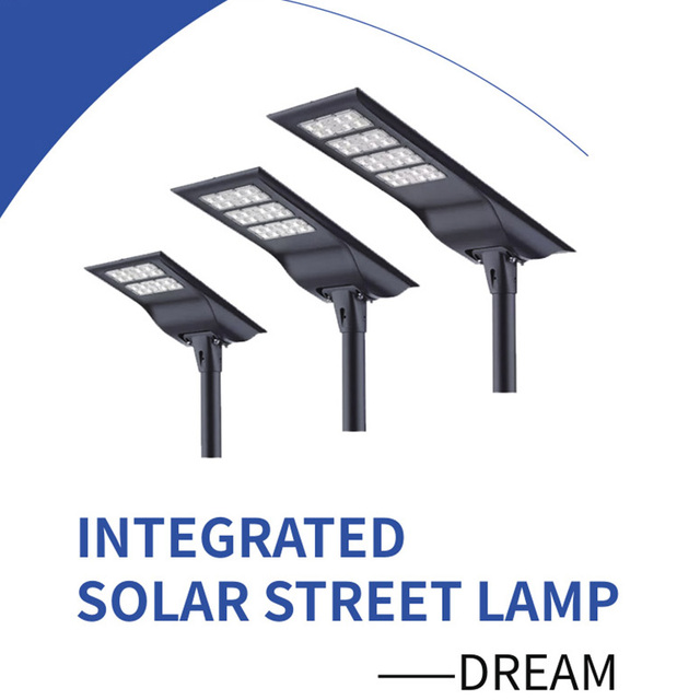 Aluminium Outdoor Waterproof IP66 80W 100W All-in-One Solar Street Light Integrated Solar LED Street Light with Motion Sensor