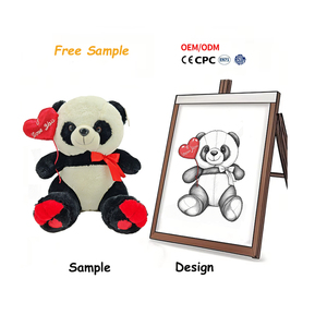 Peluche douce en peluche <span class=keywords><strong>panda</strong></span> mignon avec techniques brodées pour les cadeaux de mariage et d'anniversaire des enfants - Product Image 1