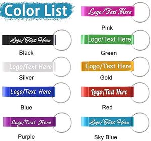100pcs Personalized Aluminum Bottle Opener Keychain/Logo Keychains for Bar, Graduation, Party, Wedding Favors Gift - Product Image 3