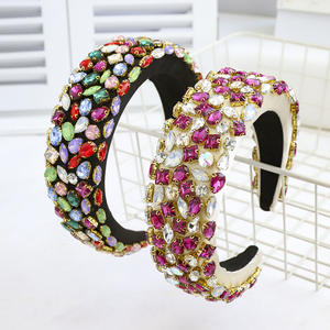 Nouveaux arrivants paillettes bandeau femmes brillantes turquoise feuilles diamant bandeau strass femmes bandeaux cristal bandeaux - Product Image 6