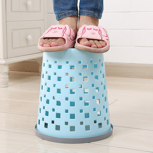 Square Ring Toss Plastic Trash Can 4L With <b>Lid</b> Indoor Waste <b>Bin</b> For Kitchen Office Storage Bucket Cylindrical Shape Pink Purple - Product Image 4