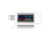 Testeur numérique USB DC 4.5-36V 0-8A, affichage numérique pour la mesure de la tension, du courant et de la capacité, port USB multifonction de type C