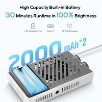 ZHIYUN CINEPEER CM25, Lampe Vidéo LED 25W Avec Diffuseur Souple, 2x 2000mAh, 2700-6200K, Éclairage Panneau Remplissage pour Caméra YouTube