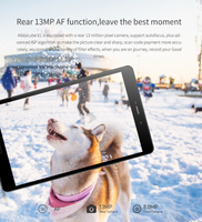 جهاز لوحي بشبكة الجيل الرابع 4G LTE بشاشة 8 بوصة، معالج SC9832 رباعي النواة، ذاكرة 3 جيجابايت/32 جيجابايت، يعمل بنظام أندرويد 8، مع شريحة اتصال.