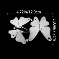 Matrice de découpe en acier au carbone motif deux papillons, matériel de bricolage pour loisirs créatifs parent-enfant, modèle de découpe artisanal gravé, nouveauté transfrontalière