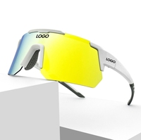 Lunettes de Sport Protectrices Personnalisées UV400 pour Hommes, Vélo de Course, Lentille PC Violette, Cyclisme en Extérieur, Lunettes de Soleil TR90