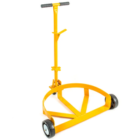Chariot à fûts en acier robuste avec poignée ergonomique, capacité de 1200 lb pour la manutention de matériaux industriels