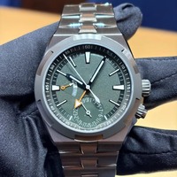 Montre mécanique haut de gamme pour homme, affichage de la date, cristal saphir, étanche 10 m, bracelet en acier inoxydable, option bracelet en cuir, style business et sport