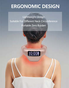 Nuevo Producto: Masajeador Cervical Tres en Uno con Luz LED Roja Láser, Calentamiento y Control de Tiempo, Material ABS, USB, Dorado - Product Image 2