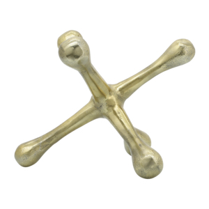 Scultura Decorativa Moderna con Finitura Dorata, Ornamento d'Arredo per Soggiorno o Bagno - Product Image 2