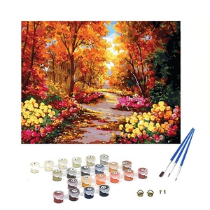 XIXI Pintura por Números DIY para Adultos y Niños, Lienzo Artístico, Decoración de Pared para el Hogar, Kits de Paisajes Impresos Digitalmente Hechos a Mano - Product Image 1