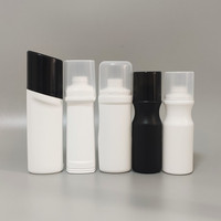 Yüksek kalite 50ml 75ml 100ml 120ml beyaz siyah HDPE plastik boş ayakkabı lehçe şişe sünger aplikatör için giyim ayakkabı özel