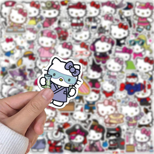 60 Pcs Sáng Tạo Dễ Thương <span class=keywords><strong>Kitty</strong></span> Khác Nhau Chuyên Nghiệp Trang Trí Dán Xin Chào Mèo Con Vẻ Đẹp Cao Hành Lý Máy Tính Xách Tay Phim Hoạt Hình Dán - Product Image 2