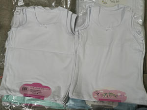 Chaleco sin Mangas Luri 2025 para Niños y Niñas, Color Blanco Puro, Informal, Cuello Redondo, Algodón Peinado Transpirable, Talla Pequeña - Product Image 6