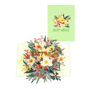 Hot bán bướm Pop Up thẻ cắt laser 3D Pop Up thiệp chúc mừng với phong bì cho bạn bè gia đình - Product Image 1