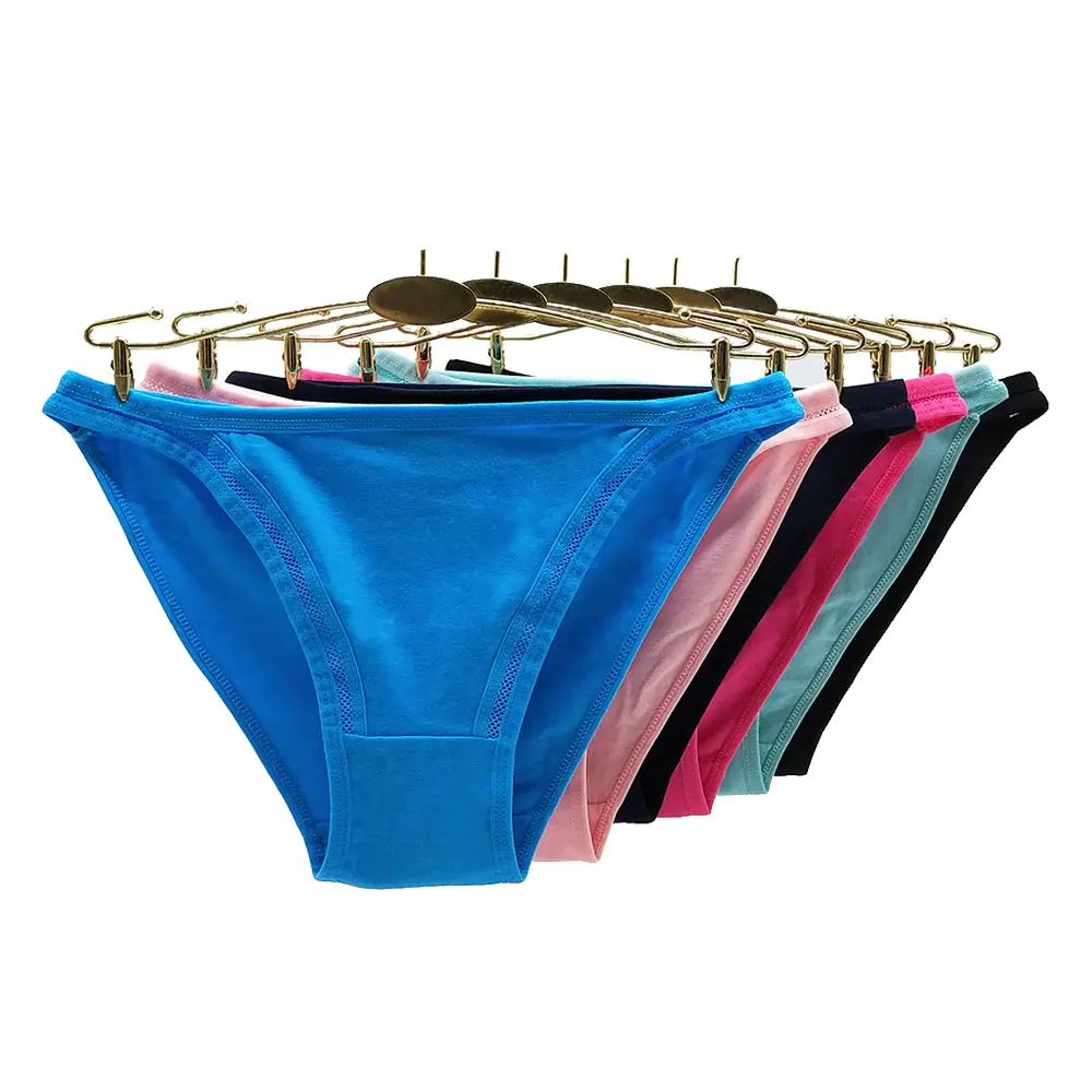 Low Rise Solid Color Cotton Women's Underwear Panties