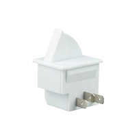 Prise 3 broches 250V Max. Tension 3A Max. Interrupteur de porte de réfrigérateur actuel, bouton poussoir électronique en plastique, commande momentanée 1NO 1NC