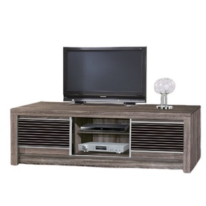 Soporte de TV de madera MDF de lujo moderno hecho a mano estilo roble de diseño contemporáneo con puertas corredizas de vidrio para el hogar o el Apartment-TV5303 - Product Image 1