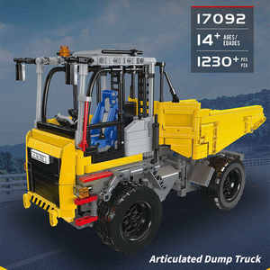 Camion à benne basculante à charnière grue véhicule blocs de construction crochet levage voiture remorque remorquage éducatif bricolage 50 pièces 1:32 échelle modèle jouets pour - Product Image 2