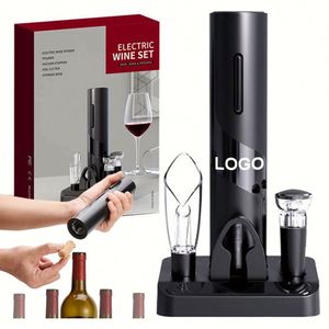 Custom logo Automatic Wine Bottle Opener <b>Set</b> USB Rechargeable Electric Stainless Steel Bottle Opener Promotional <b>Gifts</b> - Product Image 1