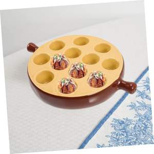 Assiette de fruits de mer en <span class=keywords><strong>porcelaine</strong></span> brune traditionnelle escargot plat d'escargot en céramique - Product Image 2