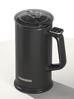 Mousseur à lait électrique en acier inoxydable de 350 ml avec arrêt automatique, design antidérapant, fonctionnement à une touche, contrôle de la température