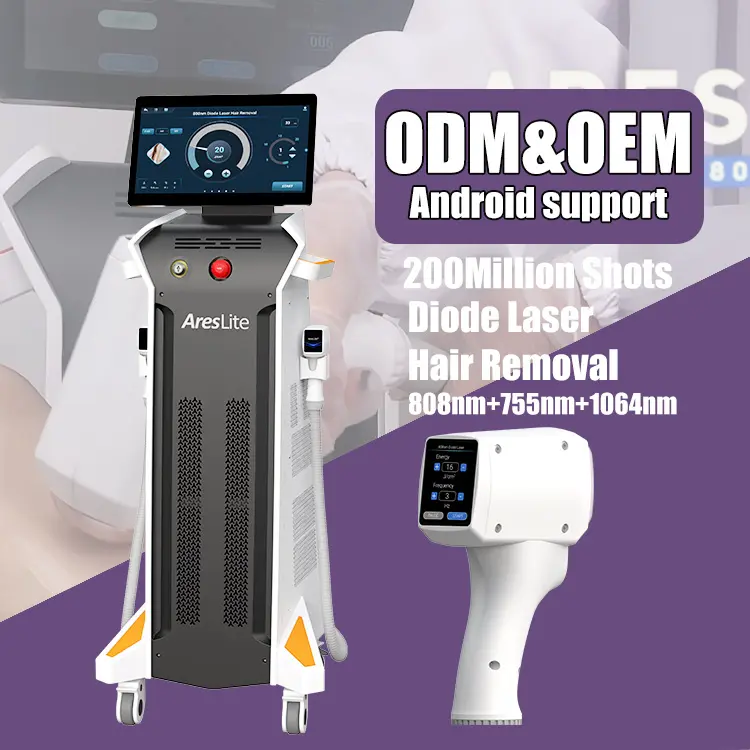 New Arrivals 2024 Non-Crystal 808Nm macro channel diode laser hair removal 755 808 1064