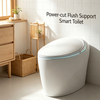 WC intelligent à siphon, hygiénique et sûr, avec détection de siège anti-refoulement et lumière LED d'ambiance pour salle de bain familiale