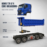Camion benne HOWO T7H 8x4 Euro 3 440HP d'occasion pour le transport de matériaux de construction et d'agrégats de carrière