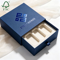 Boîte cadeau en carton avec tiroir coulissant et revêtement UV de luxe, logo personnalisé, emballage rigide, boîte en papier de qualité supérieure, emballage pour bijoux et cosmétiques