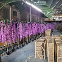 150cm de haut glycine arbre faux violet bleu Faux soie fleurs décoration de Table de mariage plante artificielle centre de table pour