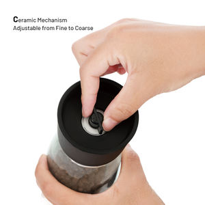 Haute qualité noir blanc maison bonne prise en main réglable en céramique manuel verre épices broyeur d'herbes bouteille <span class=keywords><strong>sel</strong></span> et poivre moulin - Product Image 3