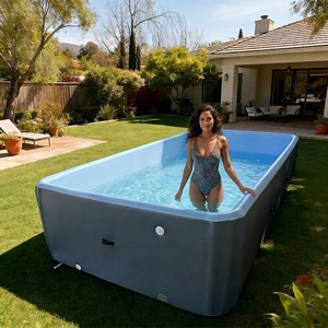 Piscina Inflable Portátil Plegable de PVC Personalizada <span class=keywords><strong>para</strong></span> Adultos y Niños, Piscina Familiar de PVC Inflable con Capacidad de 20-50L - Product Image 1